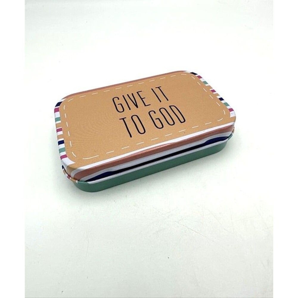 Give it to God Prayer Box with Notepad and Pencil Luke 1:45 Scripture-NEW